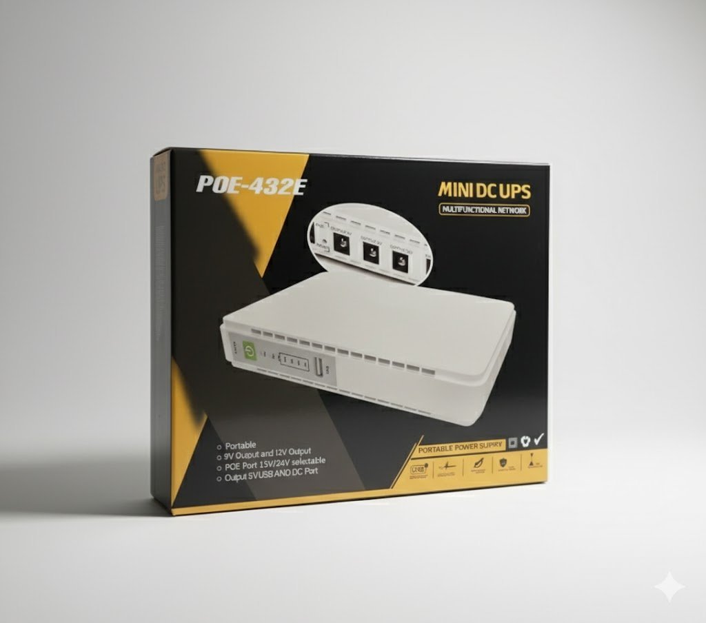 Mini DC UPS Power Backup for Wi-Fi Router, CCTV & More (10400mAh)